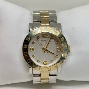 Women’s Marc Jacob’s Wrist Watch gold silver tone 35mm quartz 6.5” running